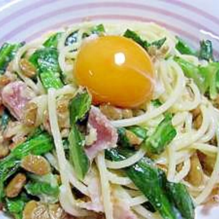 ♪納豆☆キャベツパスタ♪